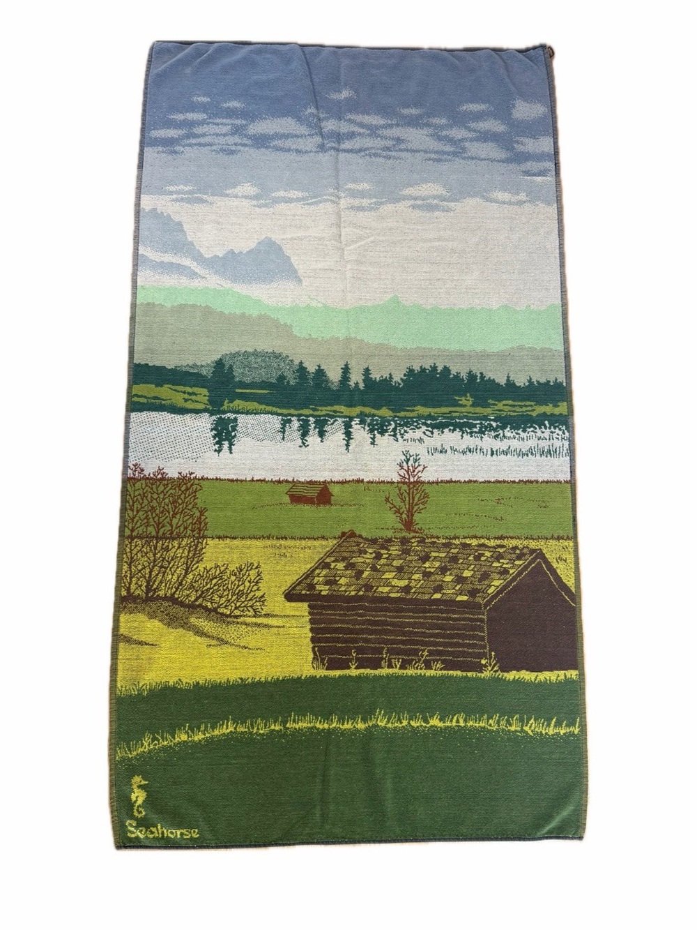 Seahorse de Luxe Vintage Cotton Beach Towel Holland Winterswijk Scenic 52x28